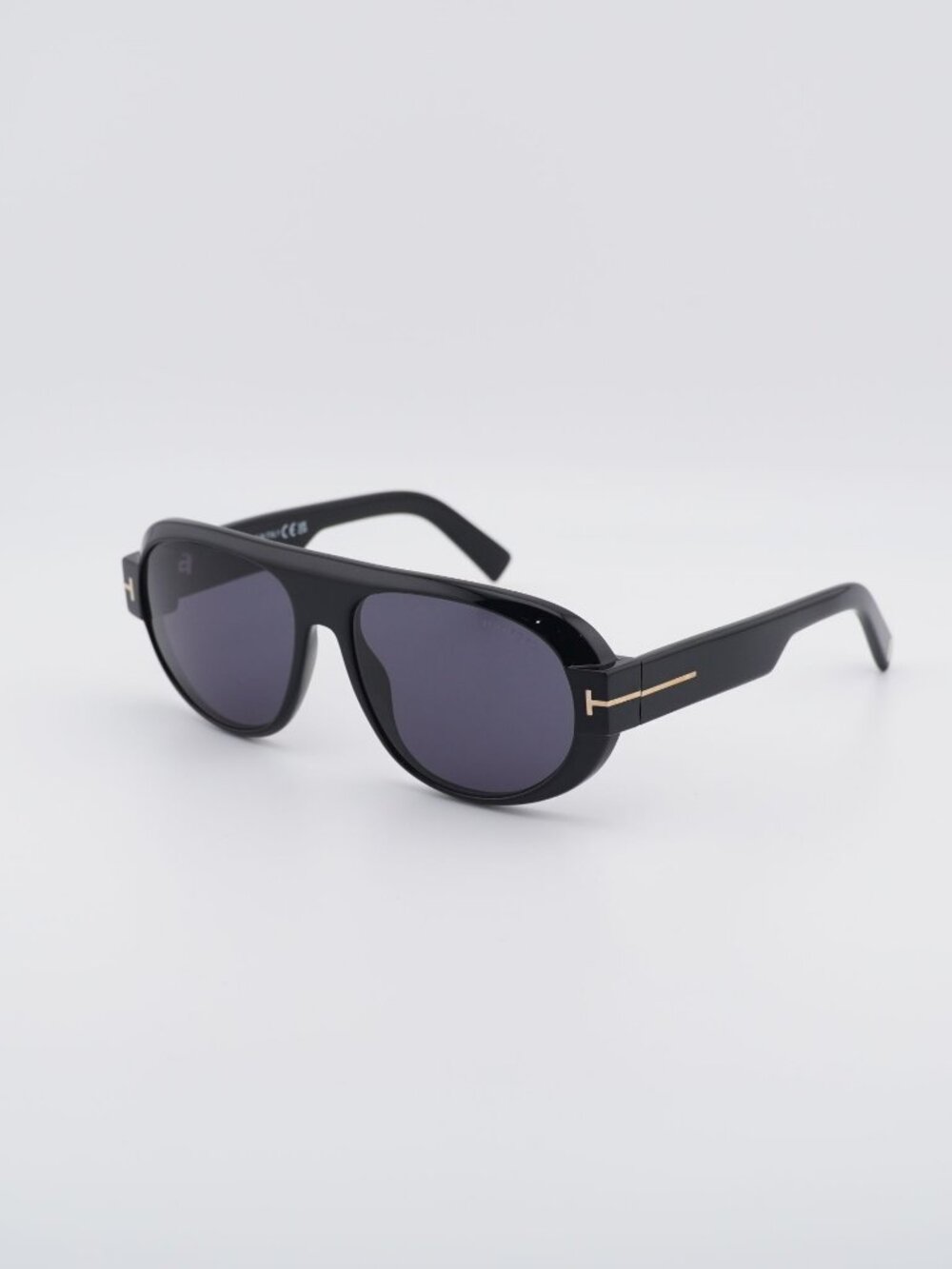 Tom Ford Blake-02 FT1102 01A Sunglasses Black Aviator Frame, Smoke Lenses